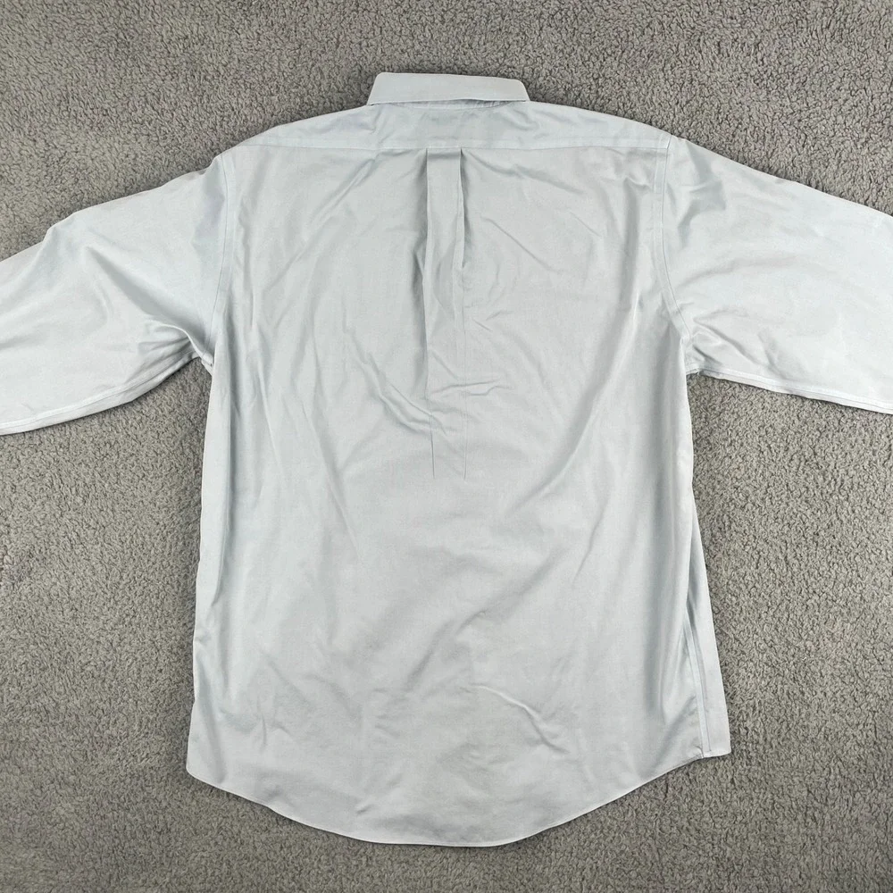 Brooks Brothers Shirt Mens 16.5 Blue Madison Fit Long Sleeve‎ Button Down EUC